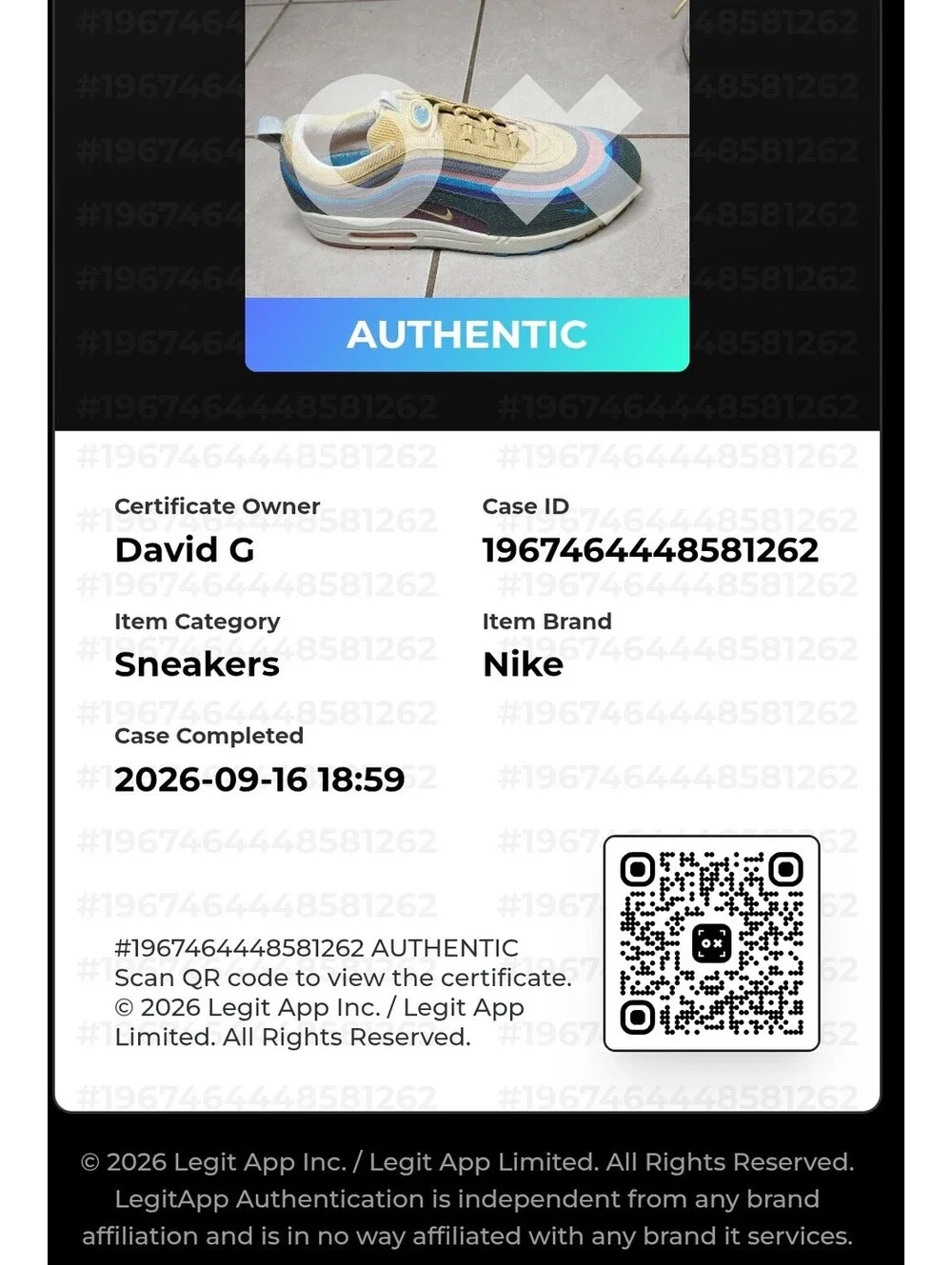 Men's Nike Air Max 1/97 Sean Wotherspoon Sz 11